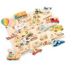 Peg puzzle vehicles NCT10442 New Classic Toys 1