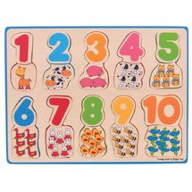 Number and colour matching puzzle BJ549 Bigjigs Toys 1