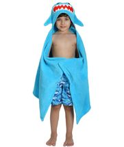 Kids Hooded towel Sherman the Shark ZOO-122-001-009 Zoocchini 1