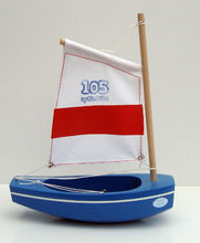 Blue Boat with white sail TI105CBVB Tirot 1