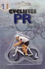 Cyclist figurine D Sprinter white jersey with blue white red sleeves FR-DS4 Fonderie Roger 1
