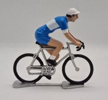 Cyclist figure R blue and white jersey FR-R11 Fonderie Roger 1