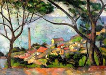 View of l'Estaque by Paul Cézanne K531-50 Puzzle Michele Wilson 1