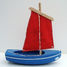 Blue wooden sailing boat TI202CBVR Tirot 1