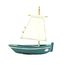 Boat Le Misainier green abyss 22cm TI-N205-MISAINIER-VERT-ABYSSES Tirot 1