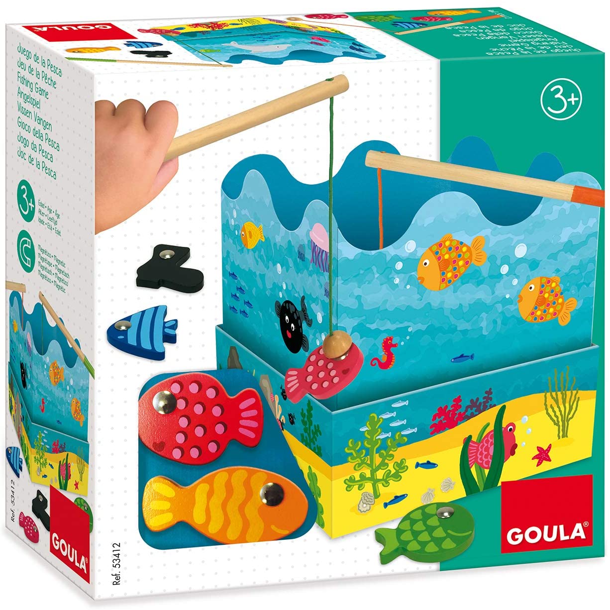 Wooden fishing game.Fishing game. A wooden toys from the french company  Vilac