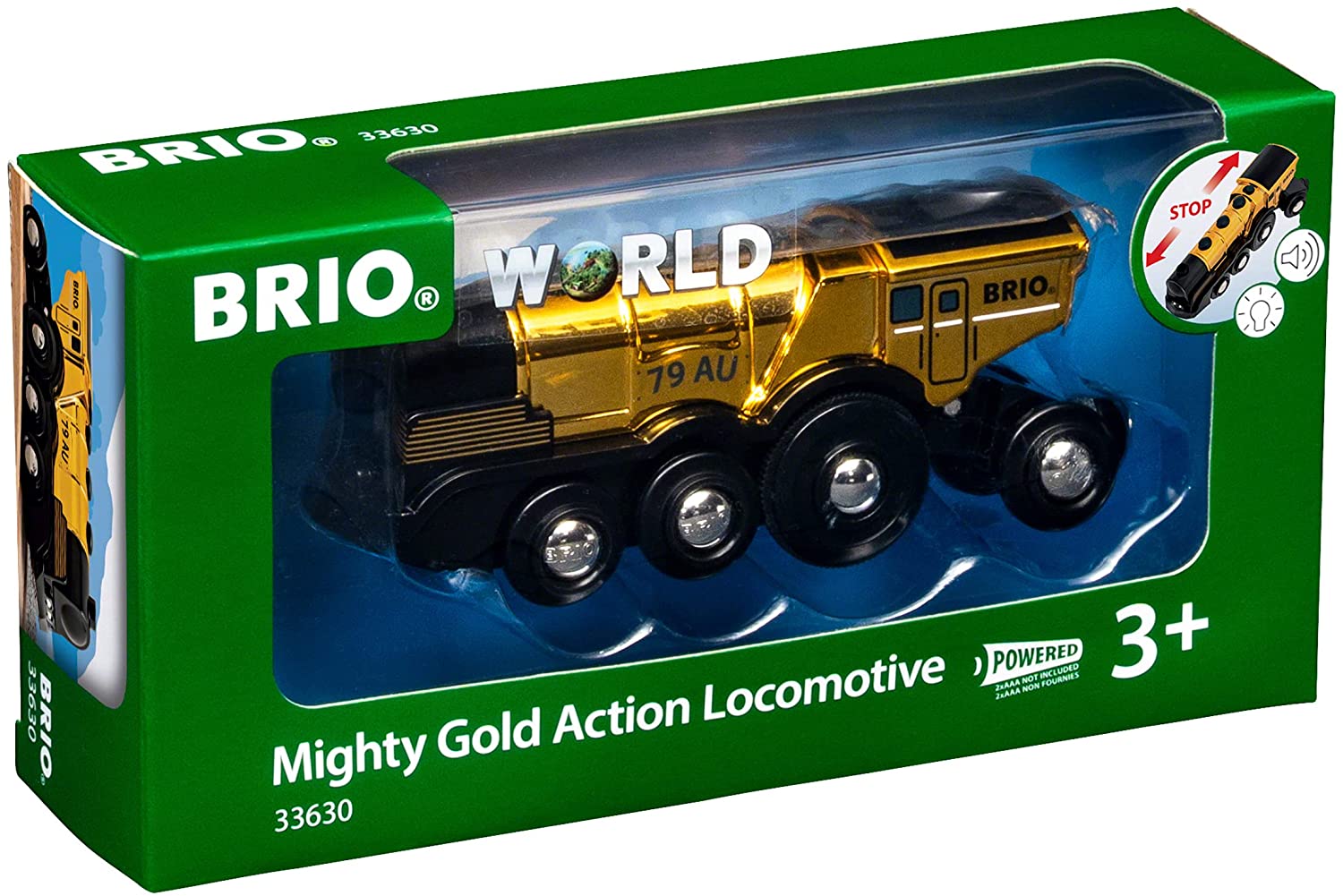 BRIO, gold locomotive Discover the Brio railway sets