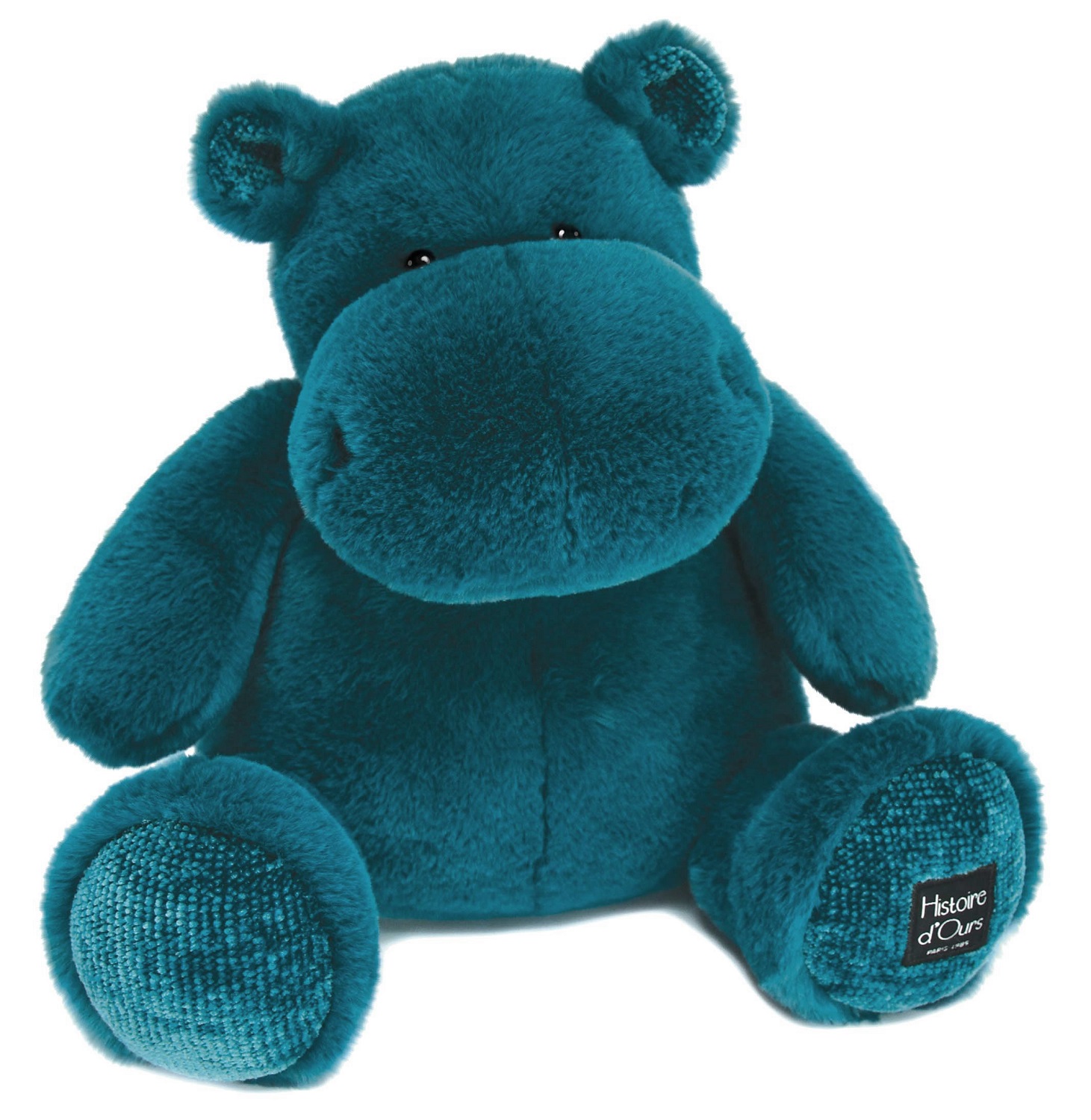 Hip Chic blue hippo plush 40 cm Histoire d'Ours HO3108 Teddy Bear