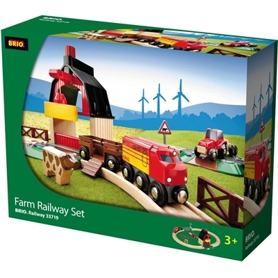 Box in farm brio 33719, a box with rails and train closes Brio