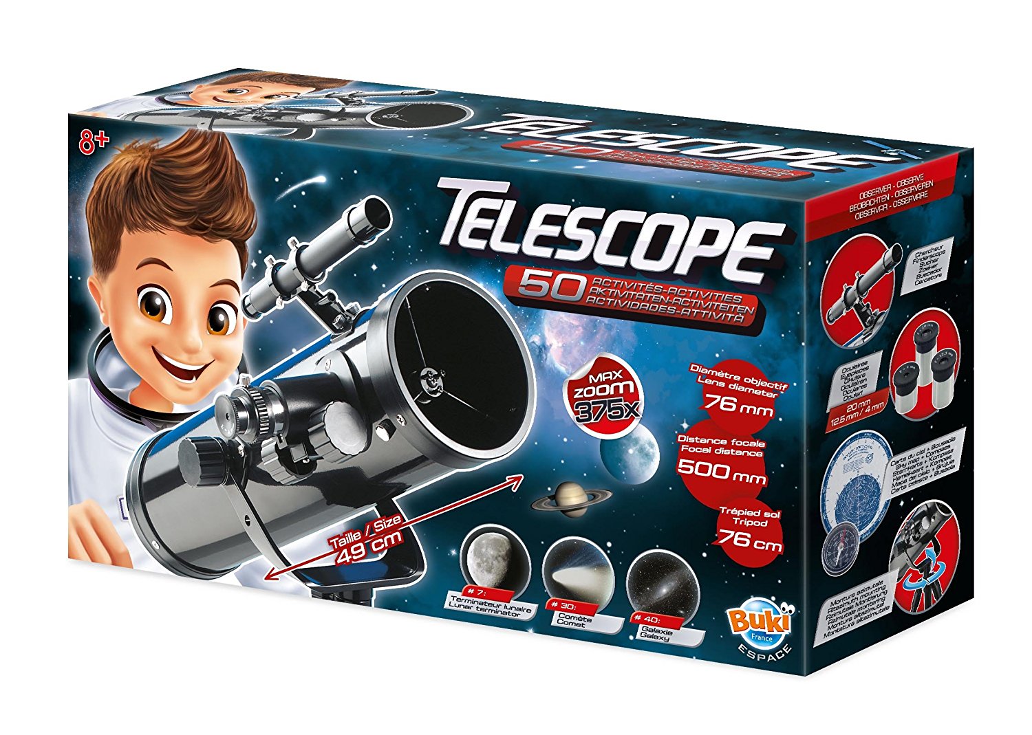 Kit Télescope En Bois à Monter Soi-même - 2 Ensembles Pour Enfants - Loisir Scientifique Et éducatif