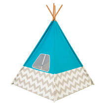Play TeePee - Turquoise w/ Gray & White Chevron KI00223-4337 Kidkraft 1