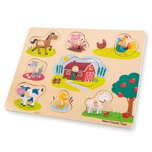 Peg puzzle farm 8 pieces NCT10430 New Classic Toys 1