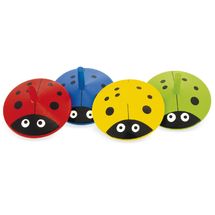 Set of 4 ladybug spinning tops UL1091 Ulysse 1