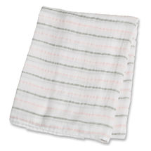 Cotton muslin swaddle - Pink stripes LLJ-121-000-020 Lulujo 1