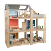 Natural doll house with furniture LE12541 Small foot company 1