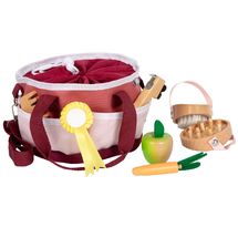 Horse care set with bag red LE12705 Small Foot company 1