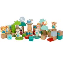 Wooden Building Blocks Jungle Friends LE12768 Small Foot company 1