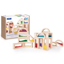 Sensory Rainbow Blocks 18 pcs G3020 Guidecraft 1