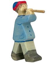 Nativity scene - Shepherd with flute figure HZ80304 Holztiger 1