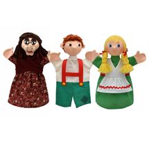 Set 3 Hand Puppets Hansel and Grethel MU22790B Moravská ústredna Brno 1