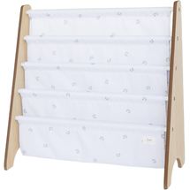 Ivory Blueberry recycled fabric book rack EFK-107-016-014 3 Sprouts 1