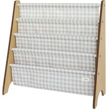 Beige gingham recycled fabric book rack EFK-107-016-017 3 Sprouts 1