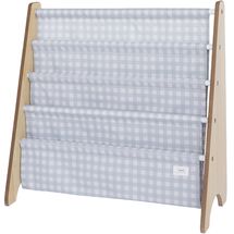 Blue gingham recycled fabric book rack EFK-107-016-018 3 Sprouts 1