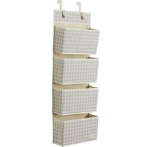 Beige gingham hanging wall organizer EFK-107-015-007 3 Sprouts 1