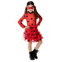 Ladybug dress and mask 5-8 years R300834 Rubies 1