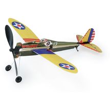 Rubber band powered Aircraft model green V3211G Vilac 1