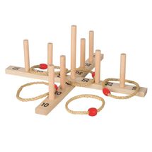 Hoop-la game with 5 sisal rings GOSA059-5173 Goki 1