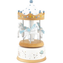 Little Musical Box Horse Carousel blue white UL4129 Ulysse 1