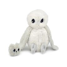 Polar owl plush toy mother and her baby DE76120 Les Déglingos 1