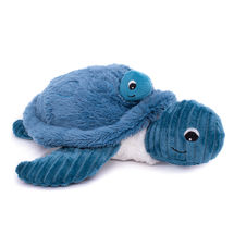 Plush Ptipotos tortoise mom baby blue DE73500 Les Déglingos 1
