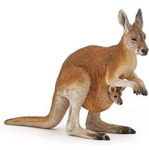 Kangaroo figurine and her baby PA50188 Papo 1