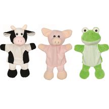 Hand puppets cow pig frog GK50959 Goki 1