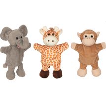 Hand puppets giraffe monkey elephant GK50960 Goki 1