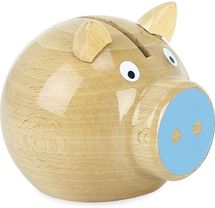 blue pig money box V5129B Vilac 1