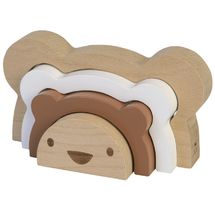 Eco friendly wooden bear stacker BB51595 BAMBAM 1