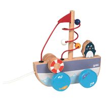 Pull-along ship with bead maze GK54849 Goki 1