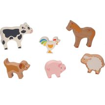 Wooden farm animal figurines GK58320 Goki 1