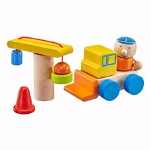 Wooden construction site vehicle, with velcro 8 pcs SE62075 Selecta 1