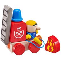 Wooden fire brigade, with velcro 7 pcs SE62077 Selecta 1