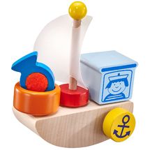 Wooden boat, with velcro 5 pcs SE62078 Selecta 1