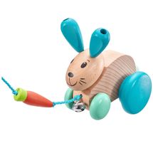 Henny Hoppel pull along wooden bunny SE62100 Selecta 1