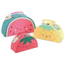 Set of 3 suitcases Fruits V7122 Vilac 1