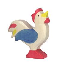 Rooster, blue figure HZ-80015 Holztiger 1