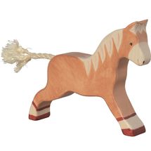 Horse running, light brown figure HZ-80032 Holztiger 1