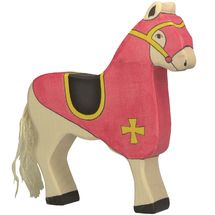 Horse of red knight figure HZ-80248 Holztiger 1