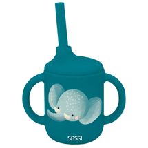Cup with silicone straw - Chewy the elephant SJ-SI0771 Sassi Junior 1